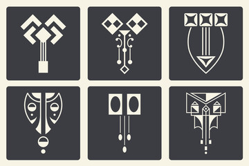 Wall Mural - vector abstract ornaments for design of printed and web products