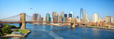 Fototapeta Miasta - Brooklyn Bridge and Manhattan skyline panorama in New York City