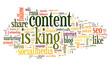 Content is king conept in word tag cloud