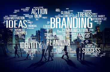 Poster - Branding World Global Marketing Identity Individuality Concept