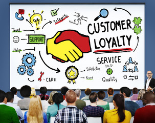 Wall Mural - Customer Loyalty Satisfaction Support Strategy Service Concept