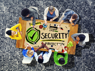 Wall Mural - Security Shield Protection Privacy Network Concept