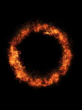 Ring Of Fire Over Black