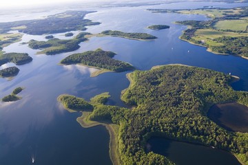 Wall Mural - Aerial view of lake