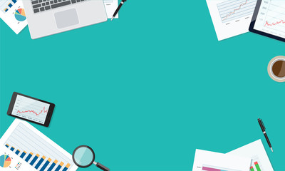 Aufkleber - business finance and investment banner.work space background