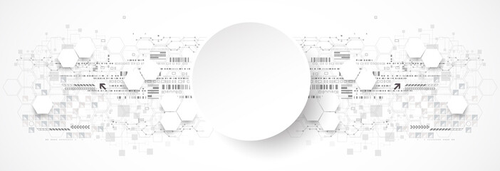 Aufkleber - Abstract technological background with various technological ele