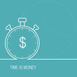 Time is money business metaphor concept. 