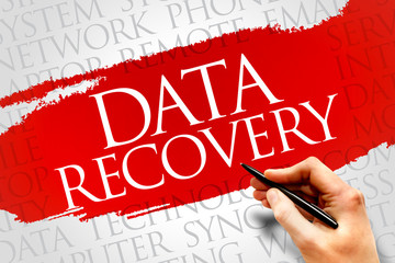 Poster - data recovery word cloud concept