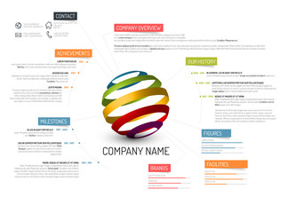 Canvas Print - Company overview template