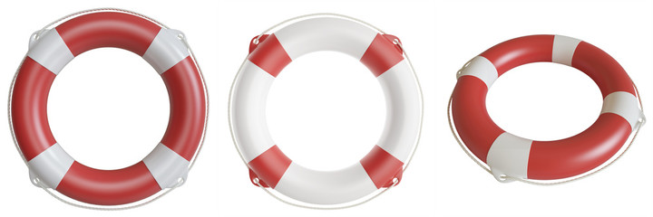 Poster - Illustration lifebuoy isolated on white background.