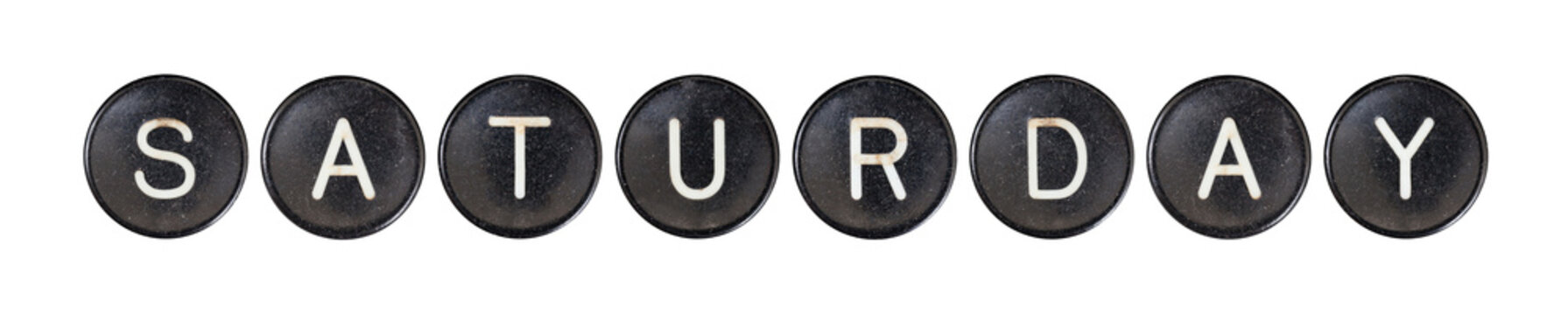Typewriter buttons, isolated - Saturday