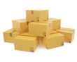 © rost9 - A pile of cardboard boxes isolated on white background for the