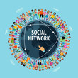 © ~ Bitter ~ - social network vector logo design template. people or friendship