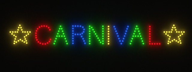 Wall Mural - 3d render of light bulb carnival sign