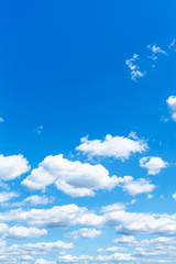 Wall Mural - little white clouds in summer blue sky