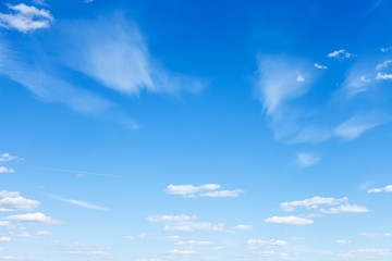 Wall Mural - light blue summer sky with little clouds