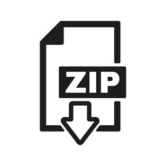 Poster - The ZIP file icon. Archive and compressed symbol