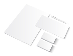 Set of CI blank templates with business cards.