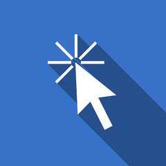 Fototapete - click here flat icon