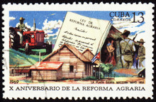 Scene From Country Life On Post Stamp
