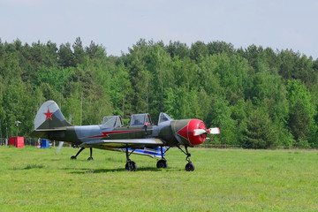 Wall Mural - The image of a sport propeller airplane