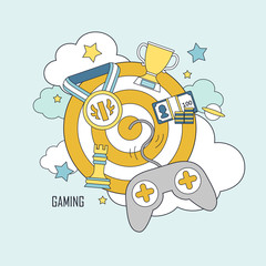Wall Mural - computer games concept