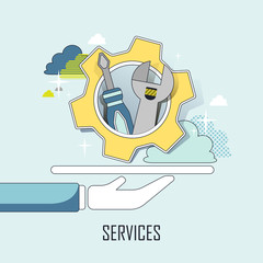 Wall Mural - customer service concept