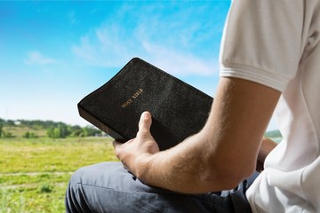 Wall Mural - Bible, Praying, Men.