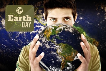 Composite image of earth day graphic