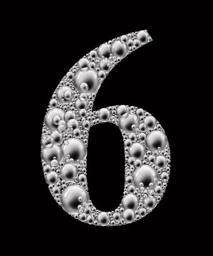 figure 6 bubble font