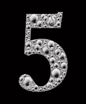 figure 5 bubble font