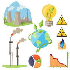 Sticker - Eco Energy Design Concept Set 