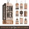 Collection of 10 Vintage Summer Sales Related Hang Tags