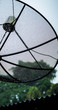 satellite dish in the raining with dark tone