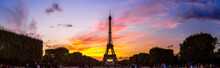 Eiffel Tower At Sunset In Paris