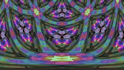 Wall Mural - kaleidoscopic generated seamless loop video