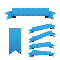 Poster - Blue ribbon vector set