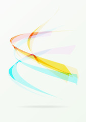 Sticker - Abstract colorful background with wave