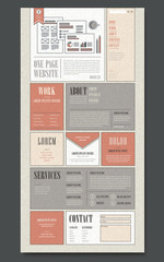 Canvas Print - retro one page website design template