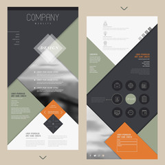 Canvas Print - modern one page website design template