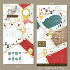 Canvas Print - adorable one page website design template
