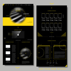 Canvas Print - trendy one page website design template
