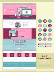 Canvas Print - business concept one page website design