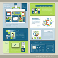 Canvas Print - business concept one page website design