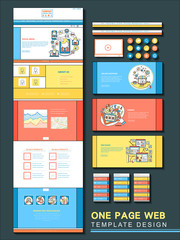 Canvas Print - business concept one page website design