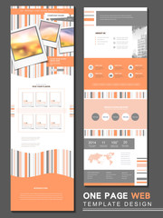 Canvas Print - modern one page website design template