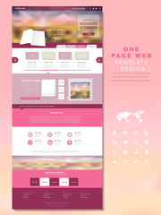 Canvas Print - modern one page website design template