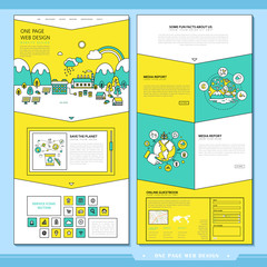 Canvas Print - lovely one page website design template