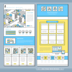 Canvas Print - lovely one page website design template