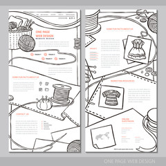 Canvas Print - creative one page website design template
